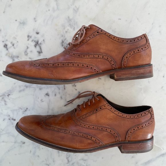 Cole Haan Wingtip Oxfords, Cognac - Picture 1 of 5